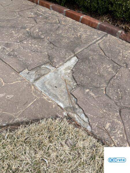Example of concrete overlay not lasting as long as you hoped. (This is NOT our work product!)