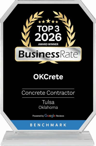 BusinessRate 2026 Plaque OKCrete Top 3 Best Concrete Contractors In Tulsa OK
