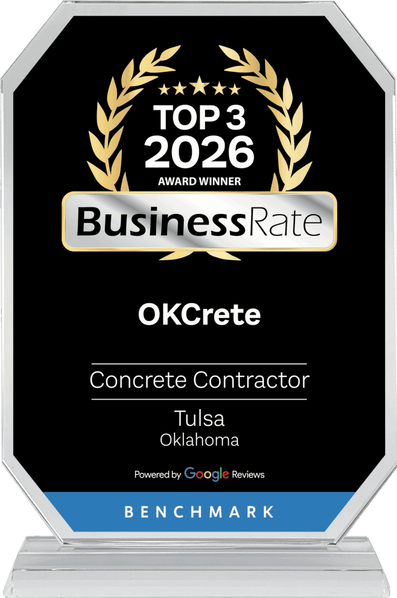 BusinessRate 2026 Plaque OKCrete Top 3 Best Concrete Contractors In Tulsa OK